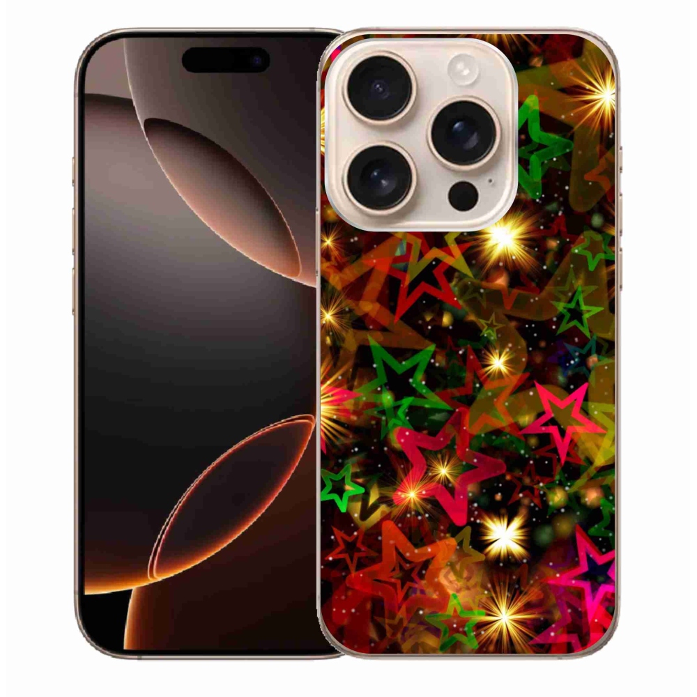 Zselés borítás mmCase iPhone 16 Pro Max készülékhez - színes csillagok