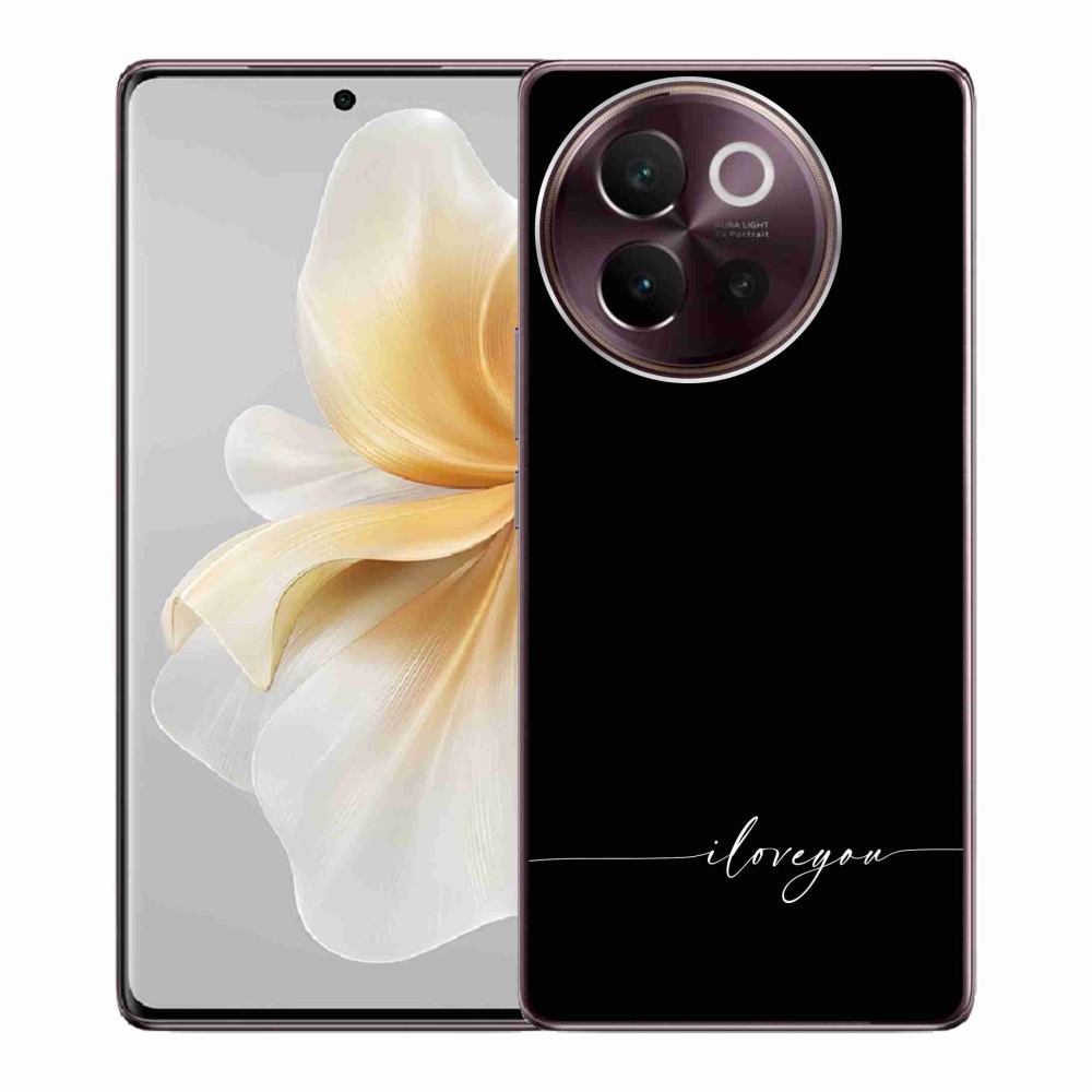 Gél borító mmCase a Vivo V40 Lite 5G-hez - Szeretlek fekete háttérrel
