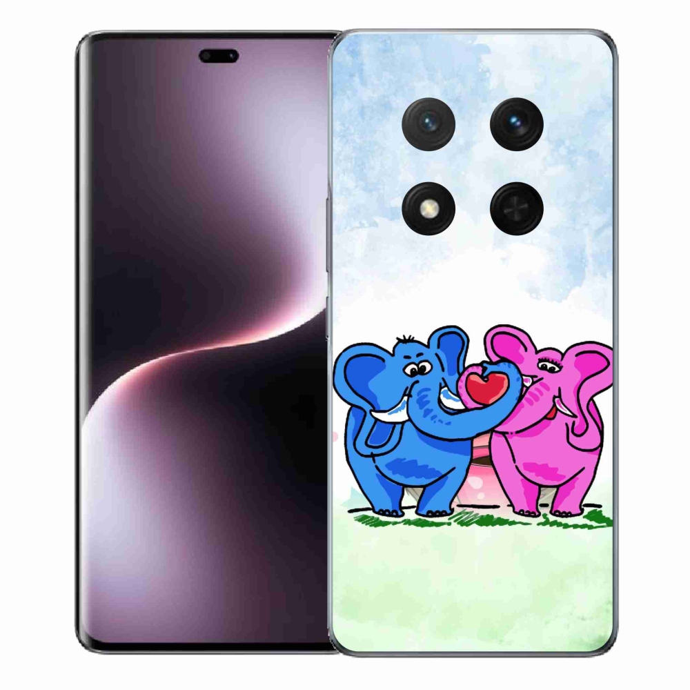 Gél borítás mmCase a Honor Magic 7 Lite 5G számára - szerelmes elefántok