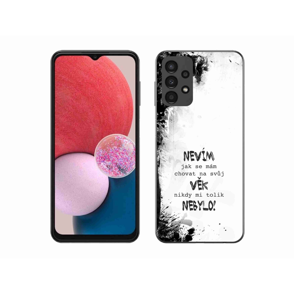 Gél borítás mmCase Samsung Galaxy A13 4G - vicces szöveg 14 fehér háttér