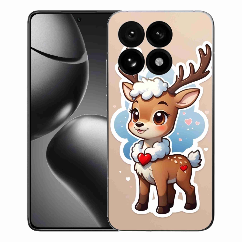 Gél borító mmCase a Xiaomi 15T-hez - rajzfilm rénszarvas