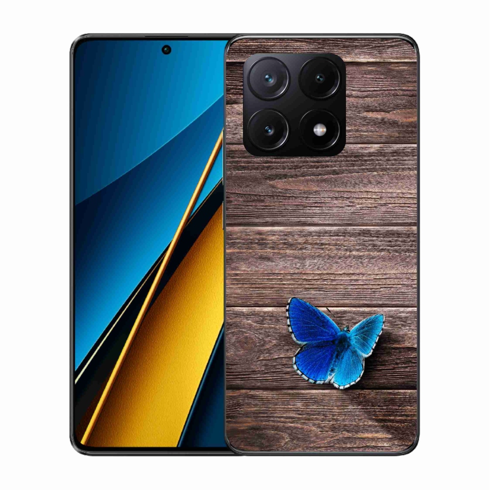 Gél védőhuzat mmCase a Xiaomi Poco X6 Pro 5G-hez - kék pillangó 1