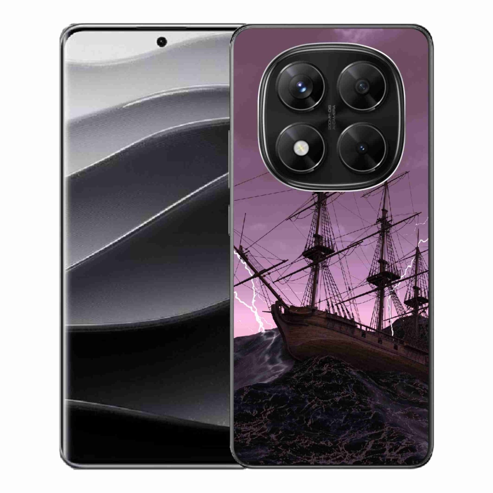 Zselés borítás mmCase a Xiaomi Redmi Note 14 Pro 5G/Poco X7 5G számára - hajó a viharban