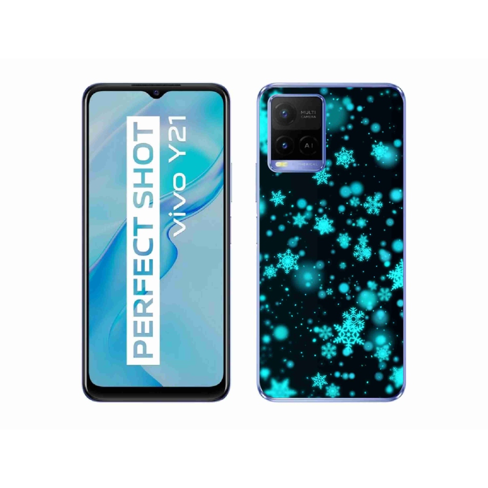 Zselés borítás mmCase a Vivo Y21/Y21s/Y33s készülékhez - hópelyhek 1