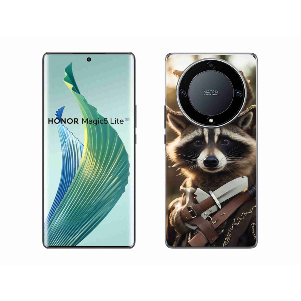 Gél borító mmCase a Honor Magic 5 Lite 5G számára - mosómedve egyenruhában