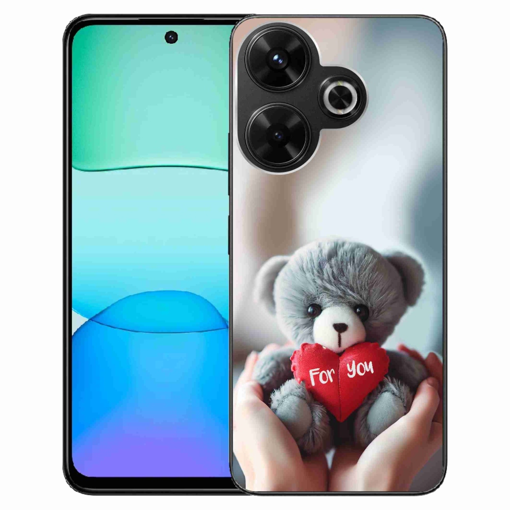 Gél borítás mmCase a Xiaomi Redmi 13 4G/Poco M6 4G számára - mackó a szerelmeseknek