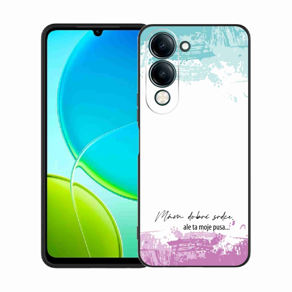 Gél borító mmCase a Vivo Y29s 5G-hez - vicces szöveg 3 fehér háttérrel