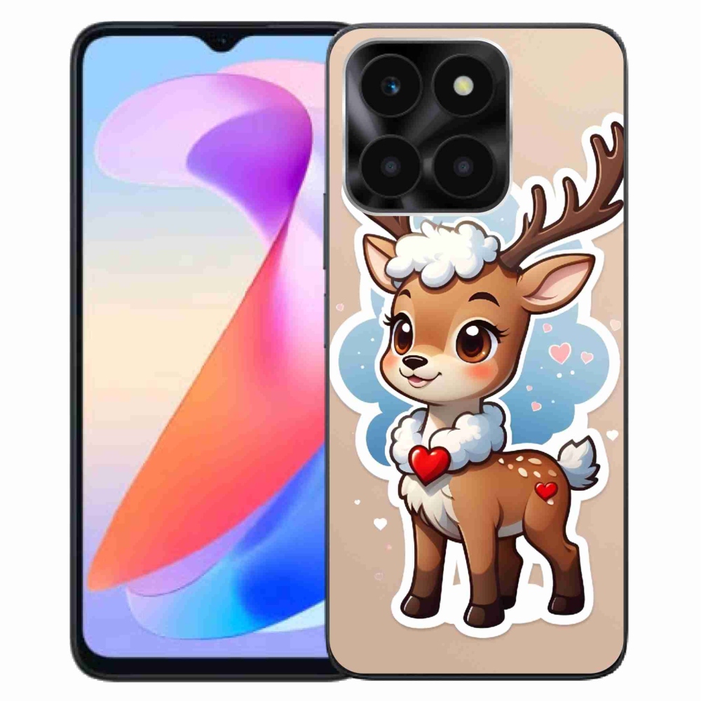 Zselés borítás mmCase a Honor X6a készülékhez - rajzfilm rénszarvas