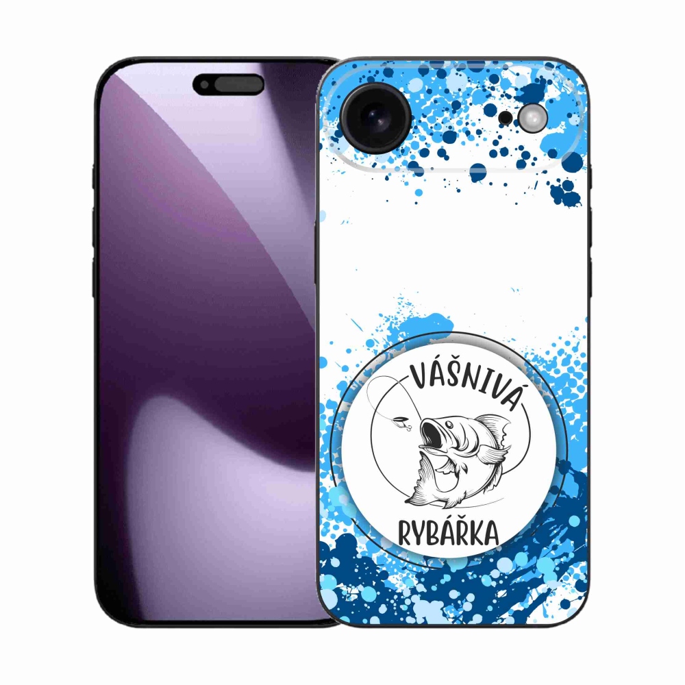 Gél borítás mmCase iPhone 17 Air készülékhez - szenvedélyes halász fehér háttérrel