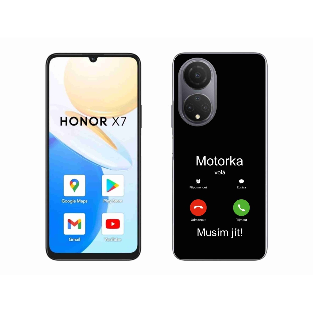 Gél borító mmCase a Honor X7-hez - motoros hívások fekete háttérrel