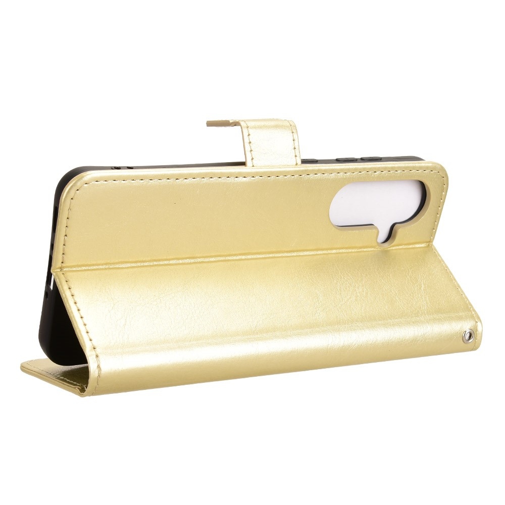 Őrült könyv tok Samsung Galaxy A36 5G - arany színű