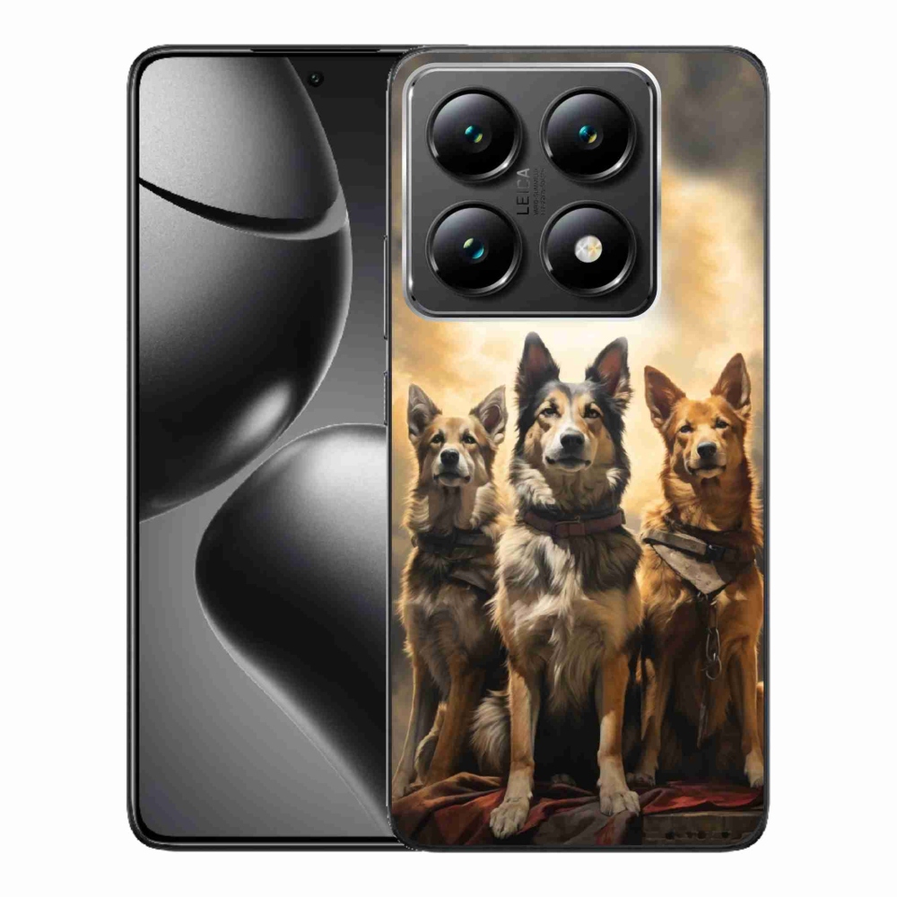 Gél borítás mmCase a Xiaomi 14T Pro számára - három kutya