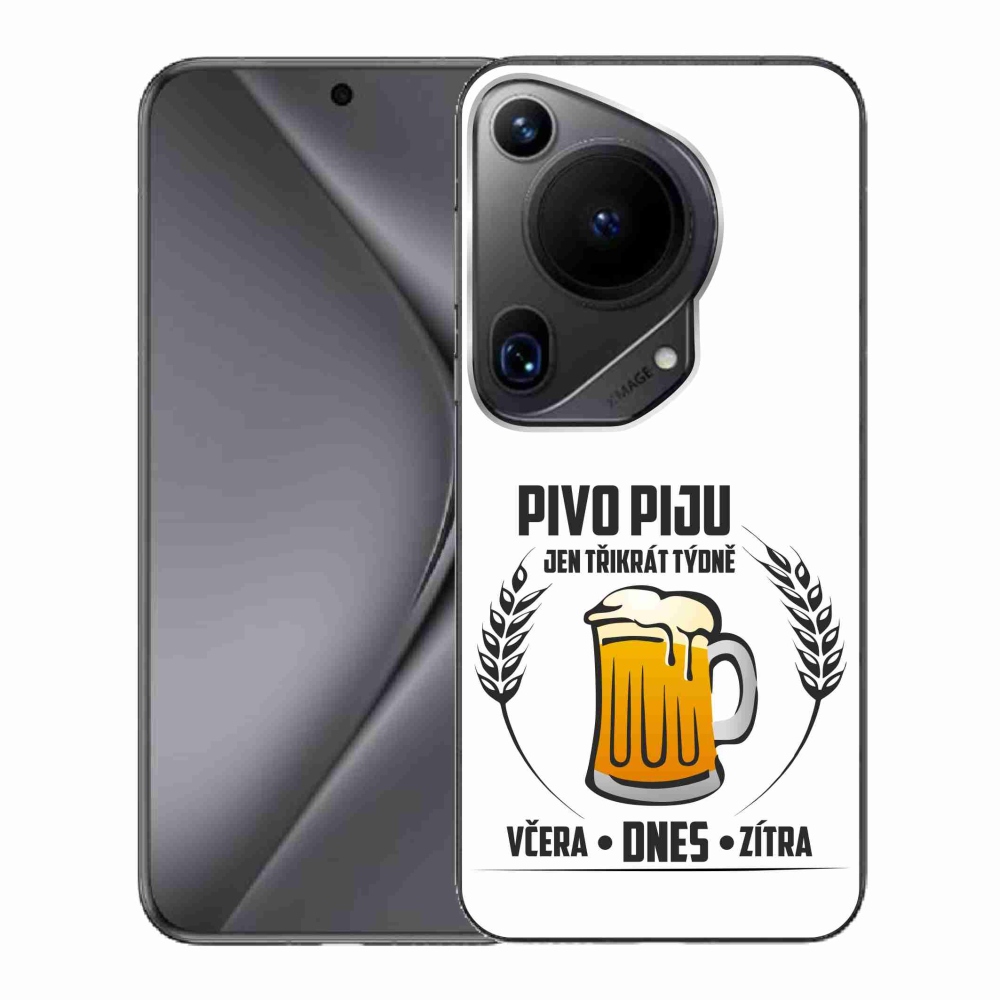 Gél borító mmCase a Huawei Pura 70 Ultra készülékhez - sör motívum fehér háttérrel