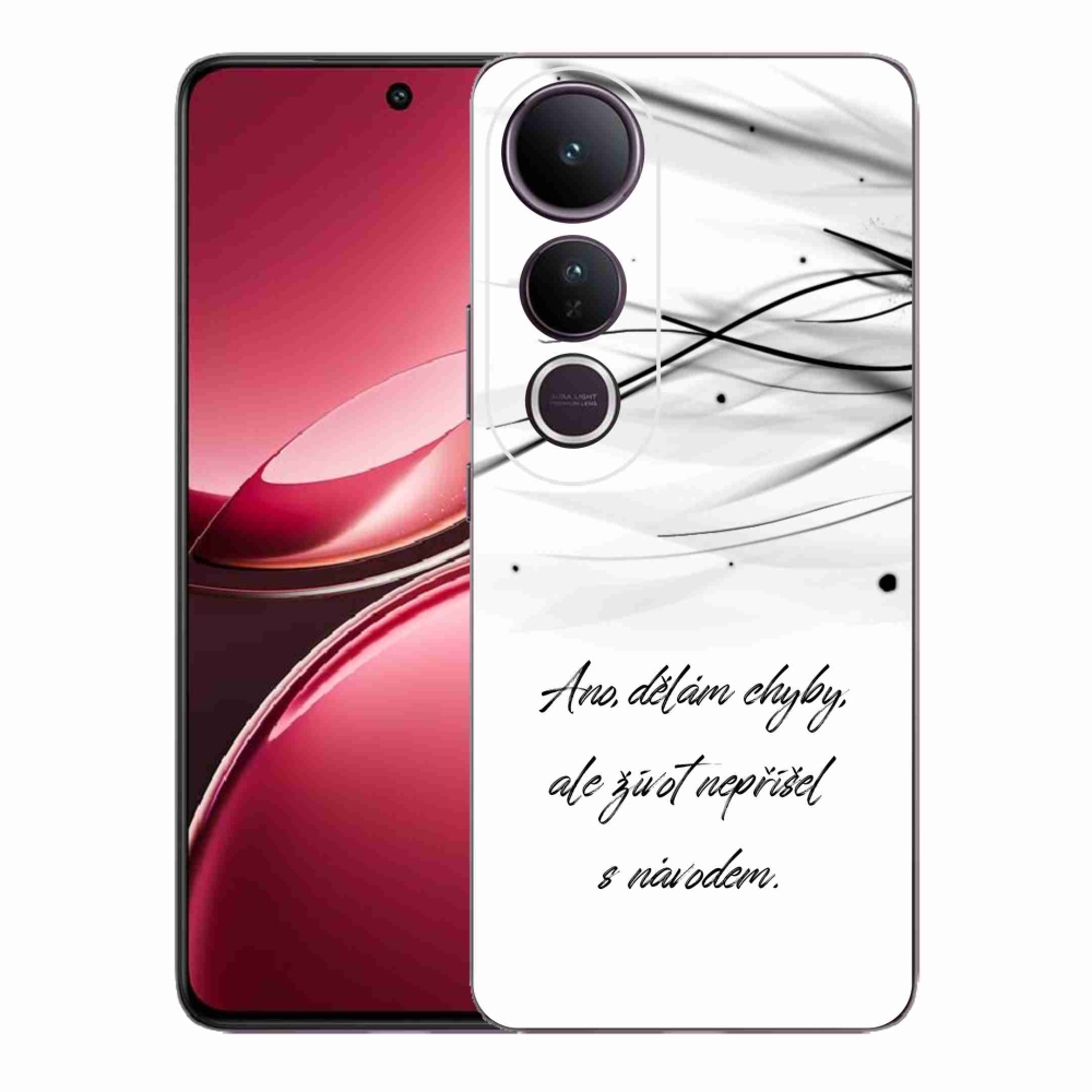 Gél borító mmCase a Vivo V50 Lite 4G/5G készülékre - idézem fehér háttérrel