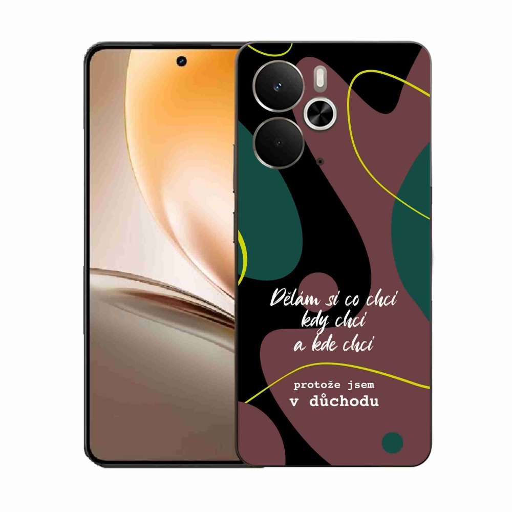 Gél borító mmCase a Realme 14 5G/14T 5G készülékhez - vicces szöveg 10 fekete háttér