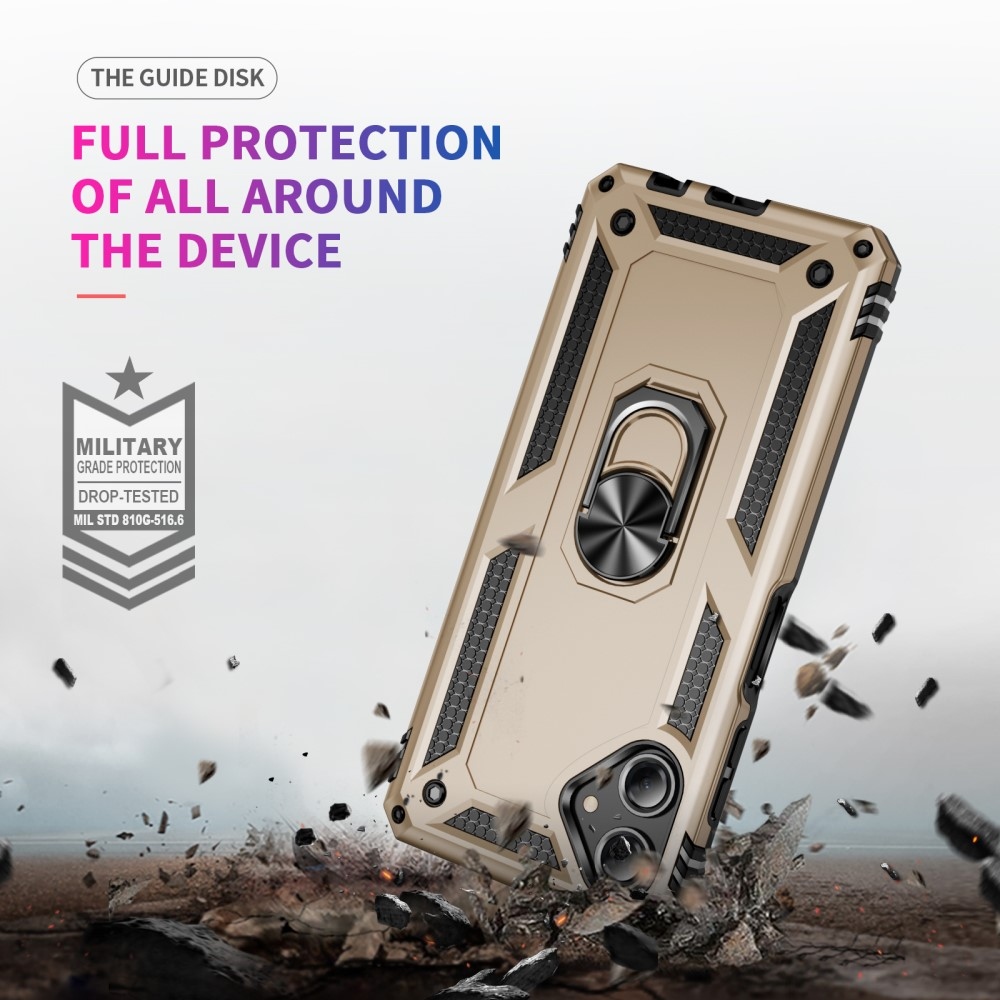 Gyűrűk tartós borítása Samsung Galaxy A06 4G készülékhez - arany színben