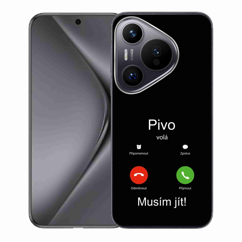 Gél borító mmCase a Huawei Pura 70 - sör hívja fekete háttérrel