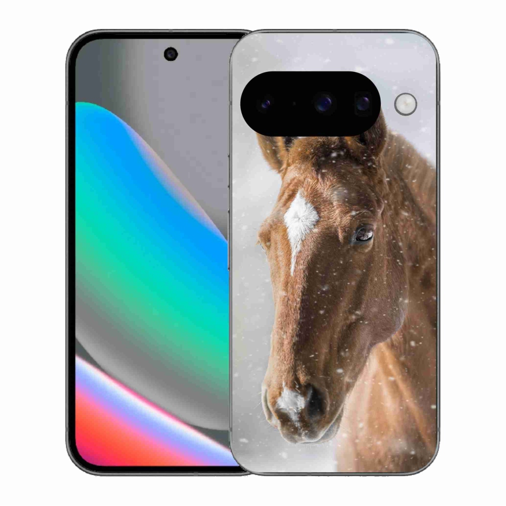 Zselés borítás mmCase a Google Pixel 10 számára - barna ló 2