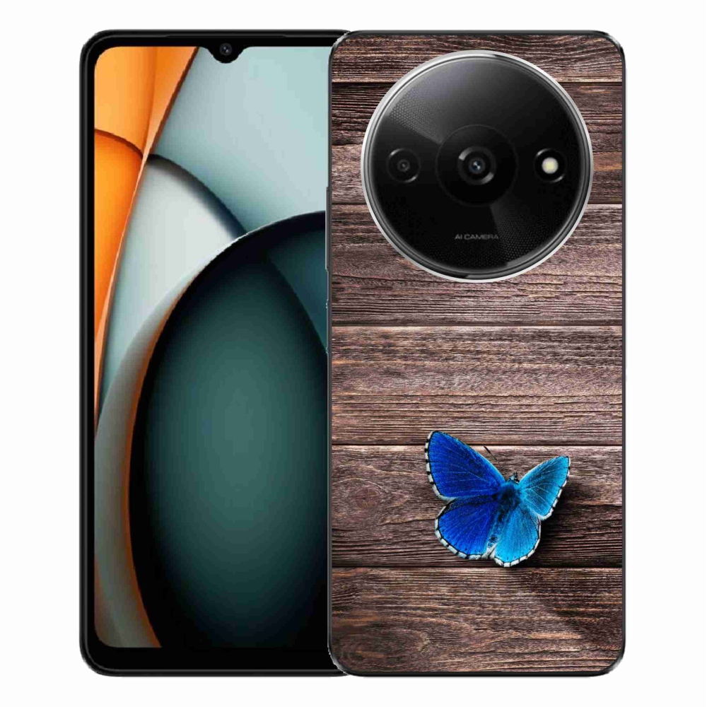 Gél borítás mmCase a Xiaomi Redmi A3-hoz - kék pillangó 1