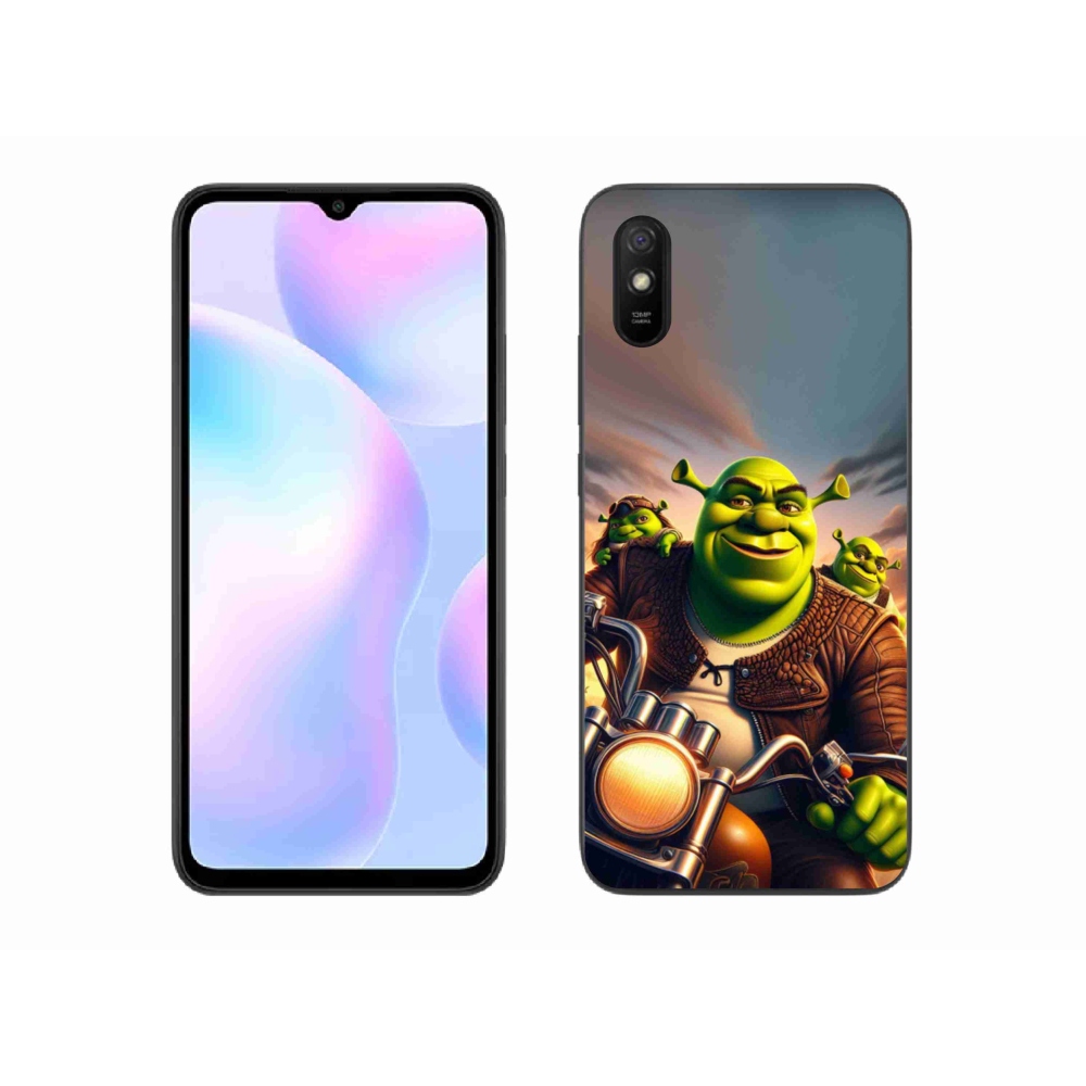 Gél borítás mmCase a Xiaomi Redmi 9AT-hoz - Shrek egy motorkerékpáron