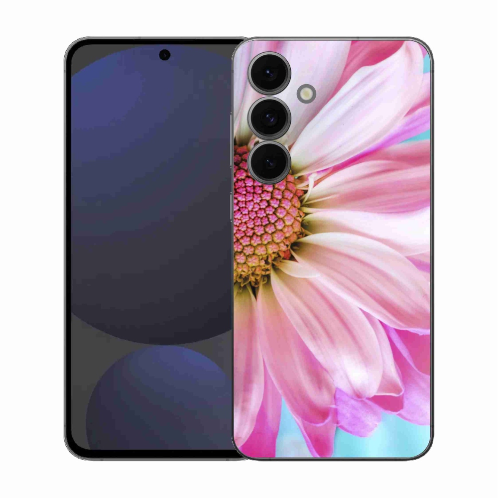 Gél védőhuzat mmCase Samsung Galaxy S25 FE készülékhez - rózsaszín virág