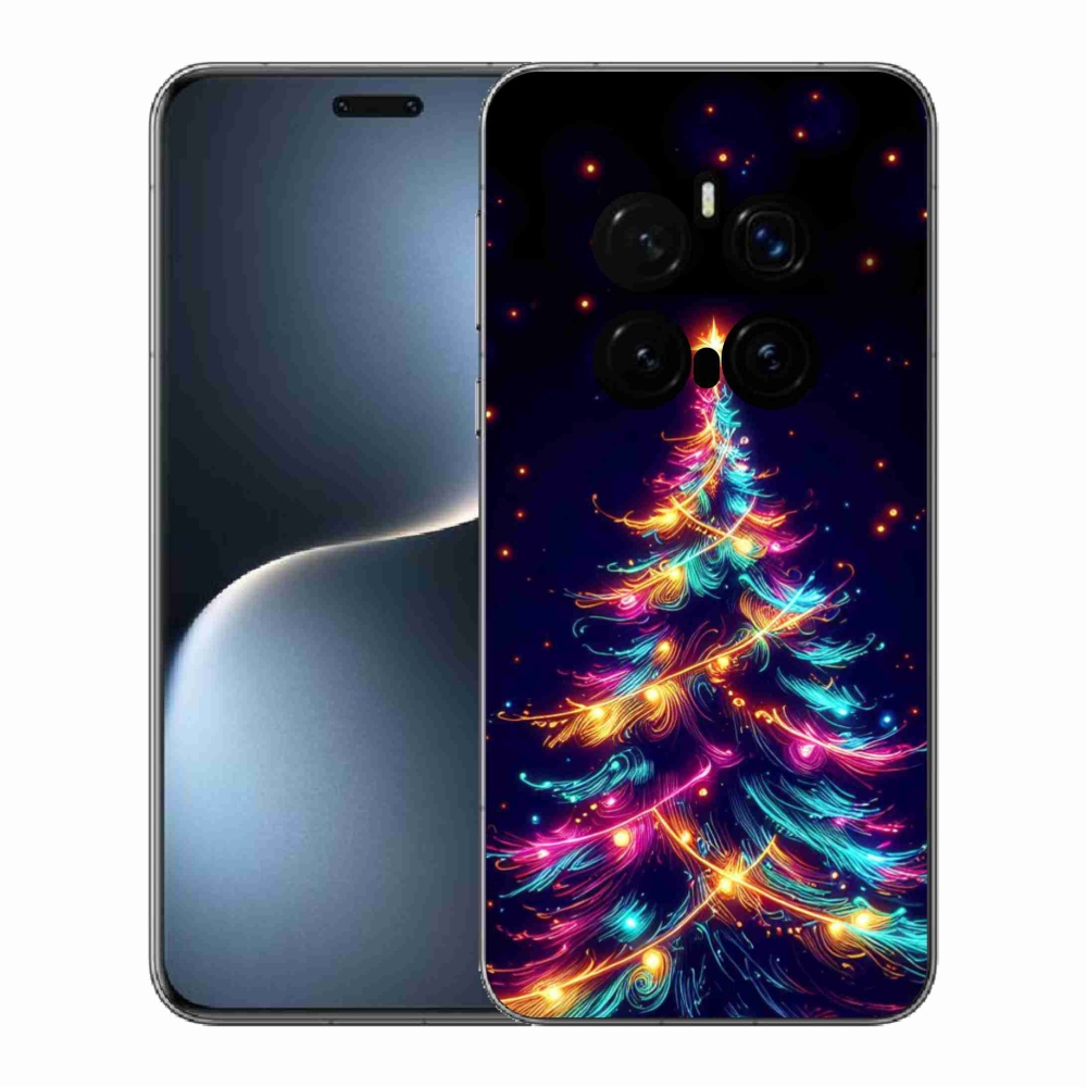 Gél borítás mmCase a Honor Magic 7 Pro 5G számára - neon karácsonyfa