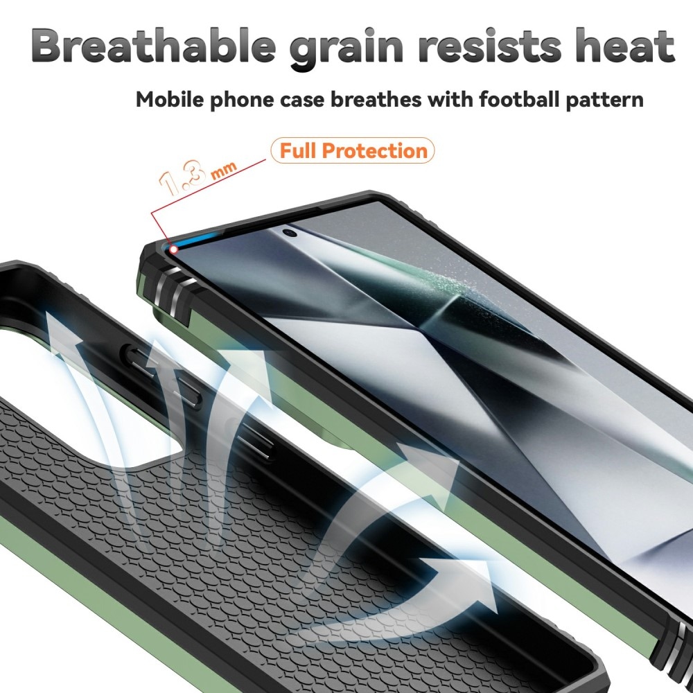 Gyűrűálló borítás Samsung Galaxy S25 Ultra készülékhez - zöld