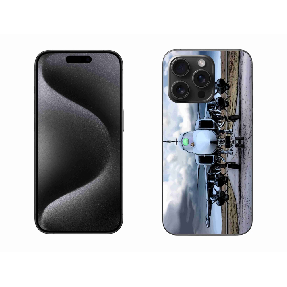 Zselés borítás mmCase iPhone 15 Pro Max készülékhez - katonai repülőgépek