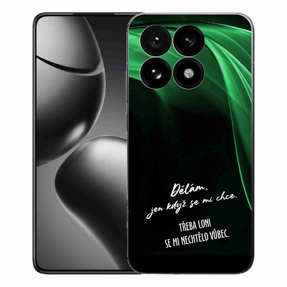 Gél borító mmCase a Xiaomi 15T-hez - vicces szöveg 12 fekete háttérrel