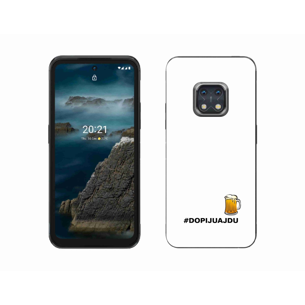 Zselés borító mmCase a Nokia XR20 készülékhez - sör motívum 1 fehér háttér