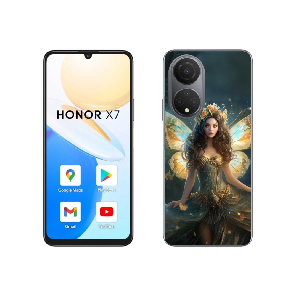Gél borítás mmCase a Honor X7-hez - pillangó nő