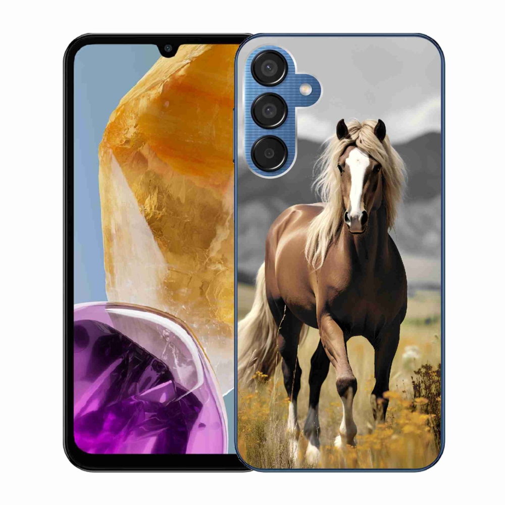 Zselés borítás mmCase Samsung Galaxy M15 5G - barna ló 1