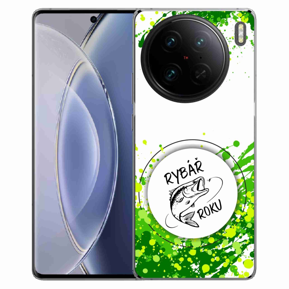 Gél borítás mmCase a Vivo X90 Pro-n - az év horgásza fehér háttérrel