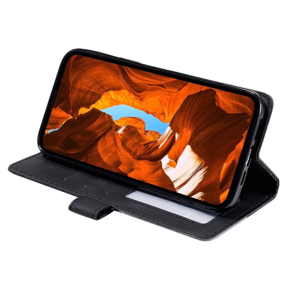 Vonalas könyv tok Xiaomi Redmi Note 14 5G - fekete