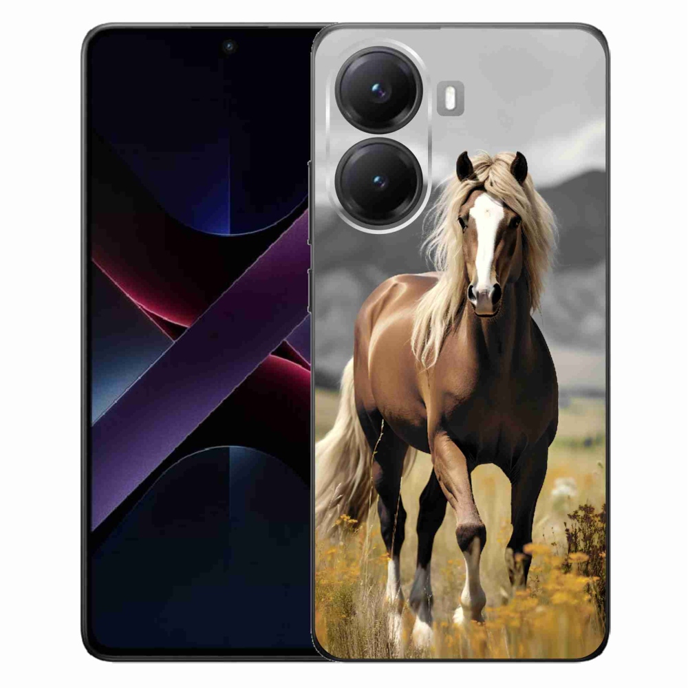 Gél borítás mmCase a Xiaomi Poco X7 Pro 5G-hez - barna ló 1