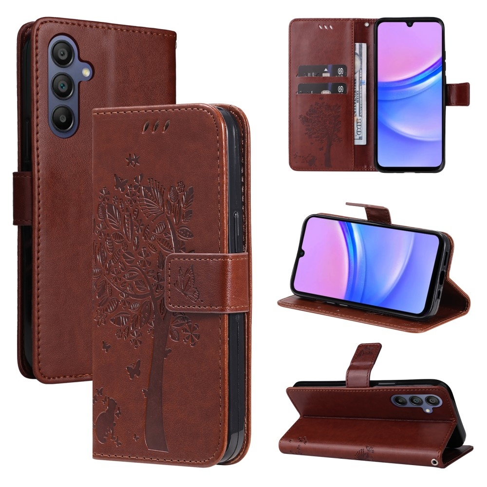 Fák könyve tok Samsung Galaxy A16 4G/5G/A26 5G - barna színben