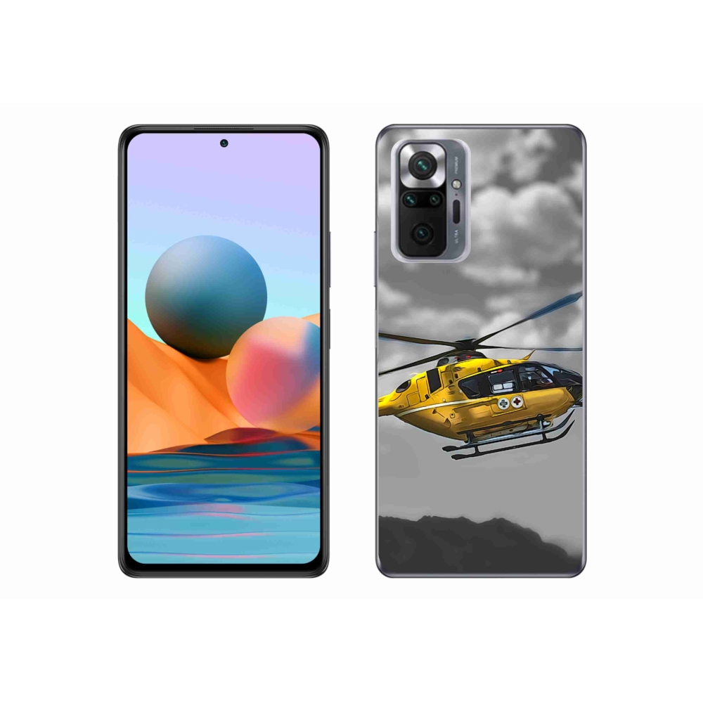 Gél borítás mmCase a Xiaomi Redmi Note 10 Pro készülékhez - sárga helikopter