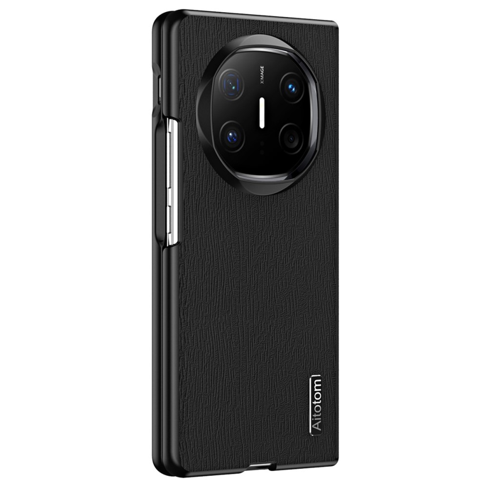 Aitotom műanyag borítás műbőrrel a Huawei Mate X6-on - fekete