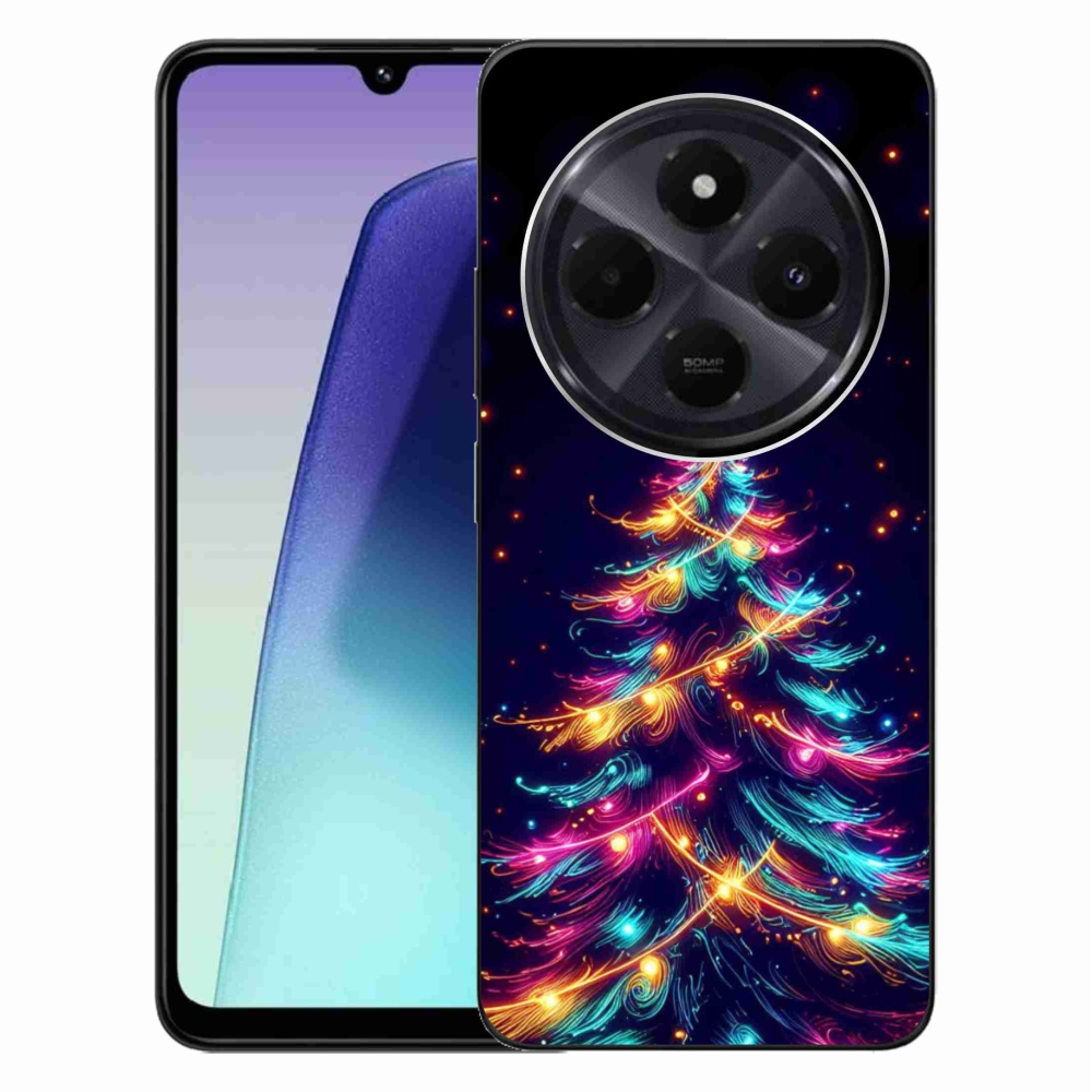 Gél borítás mmCase a Xiaomi Redmi 14C/Poco C75-hez - neon karácsonyfa