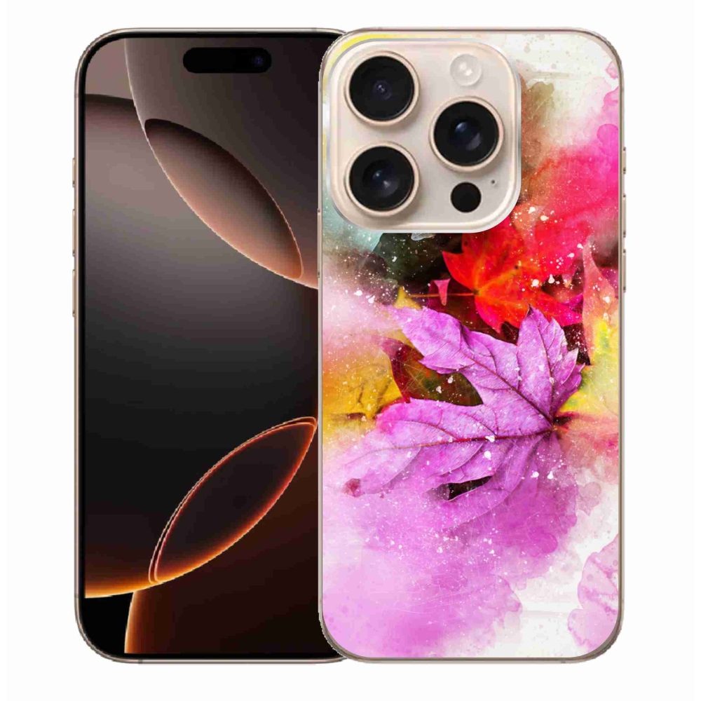 Gél borítás mmCase iPhone 16 Pro Max készülékhez - színes levelek