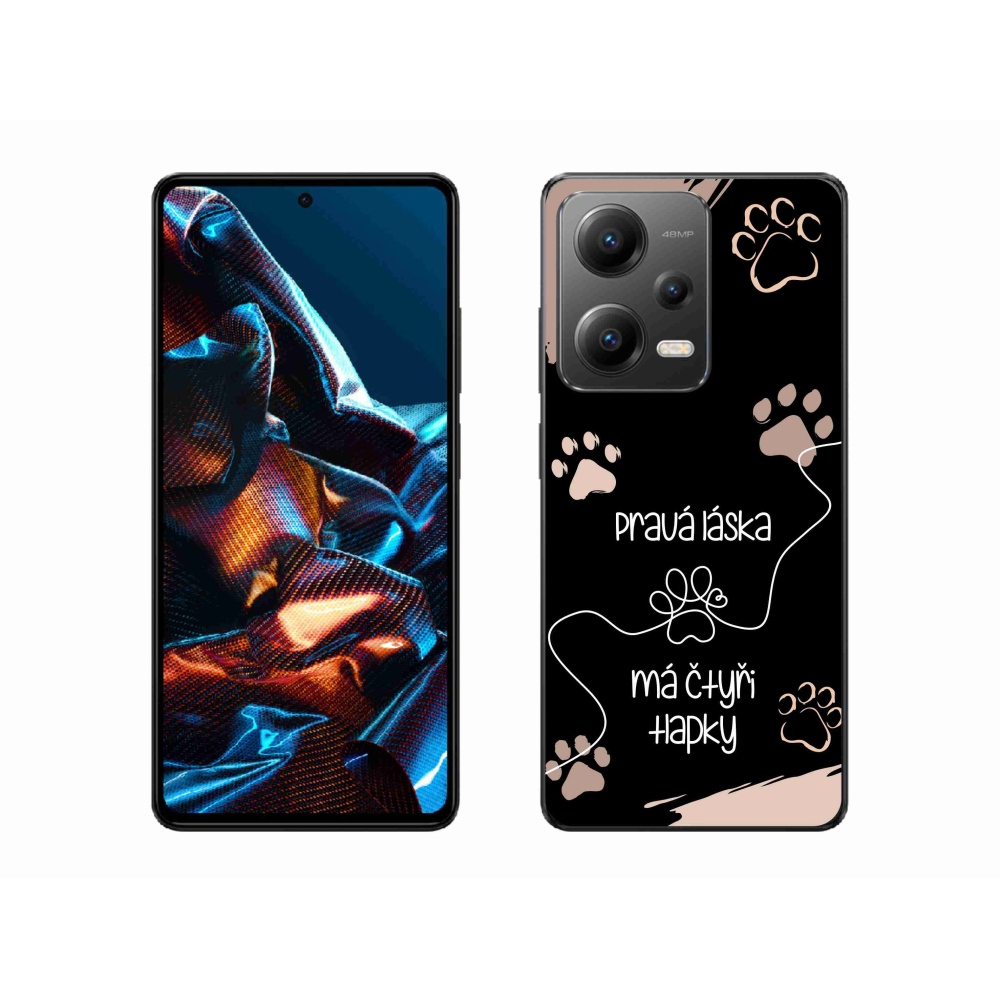 Gél borítás mmCase a Xiaomi Redmi Note 12 Pro 5G számára - kutya motívum 1 fekete háttér