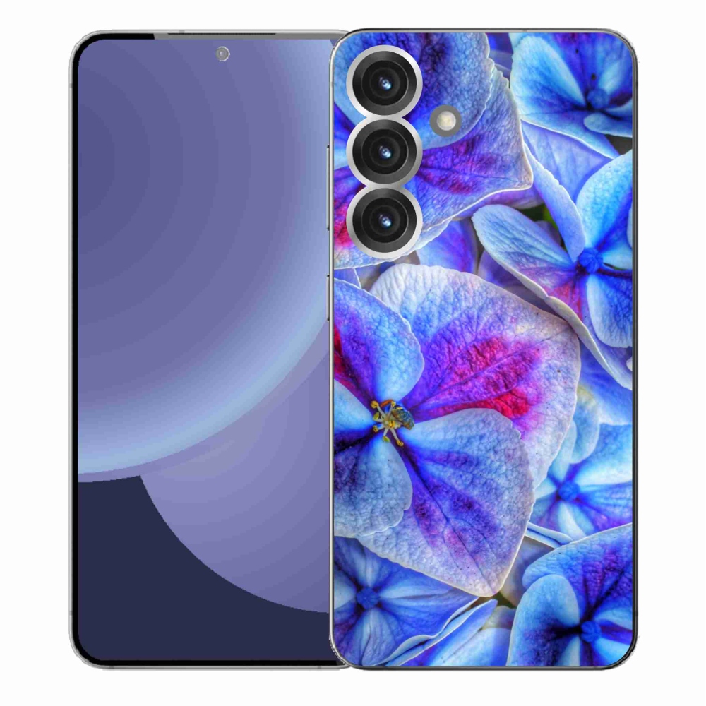 Gél védőhuzat mmCase Samsung Galaxy S25+ - kék virágok 1