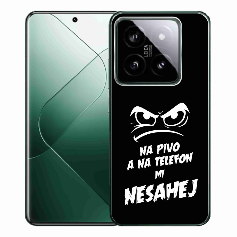 Gél borítás mmCase a Xiaomi 14 Pro - sör motívum 2 fekete háttérrel