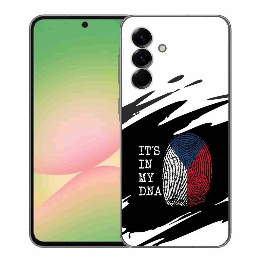 Gél borító mmCase Samsung Galaxy A56 5G - zászlós ujjlenyomat fekete és fehér háttérrel