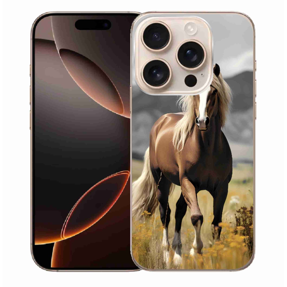Zselés borítás mmCase iPhone 16 Pro Max készülékhez - barna ló 1