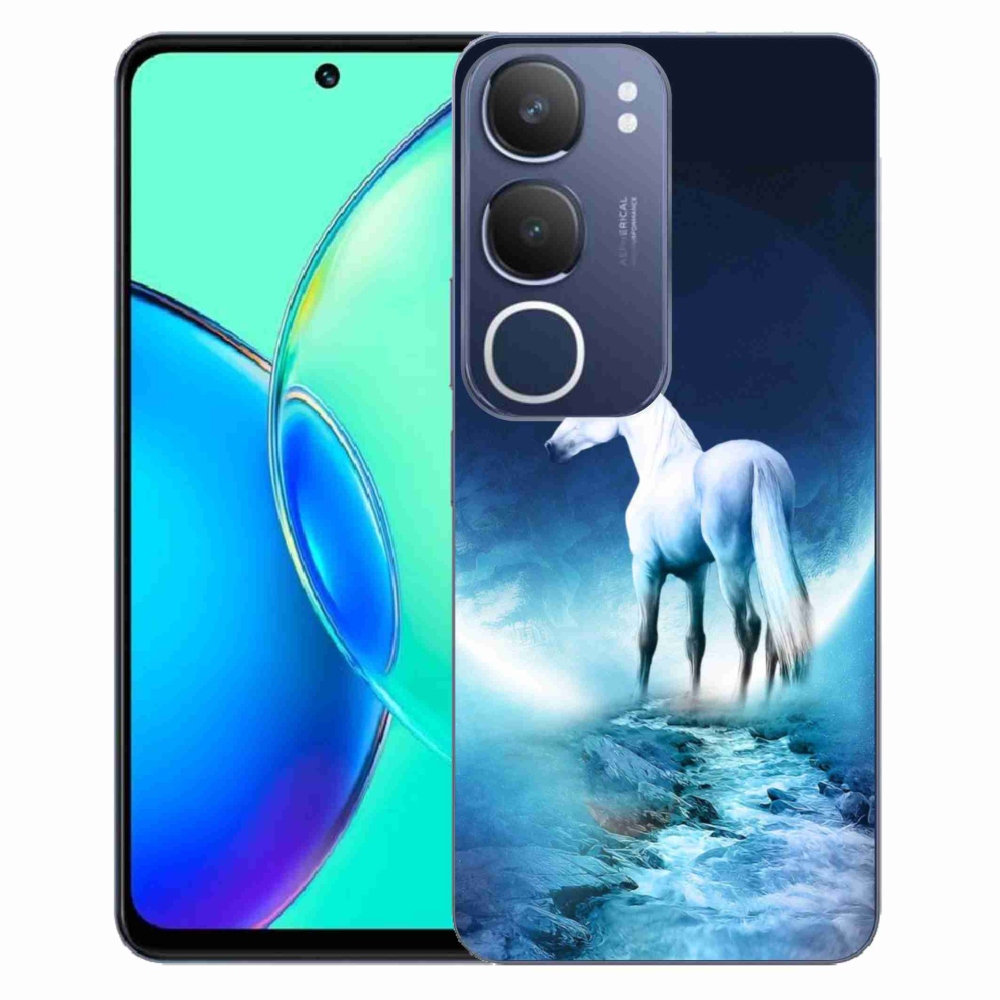 Gél védőburkolat mmCase a Vivo Y19s készülékhez - fehér egyszarvú