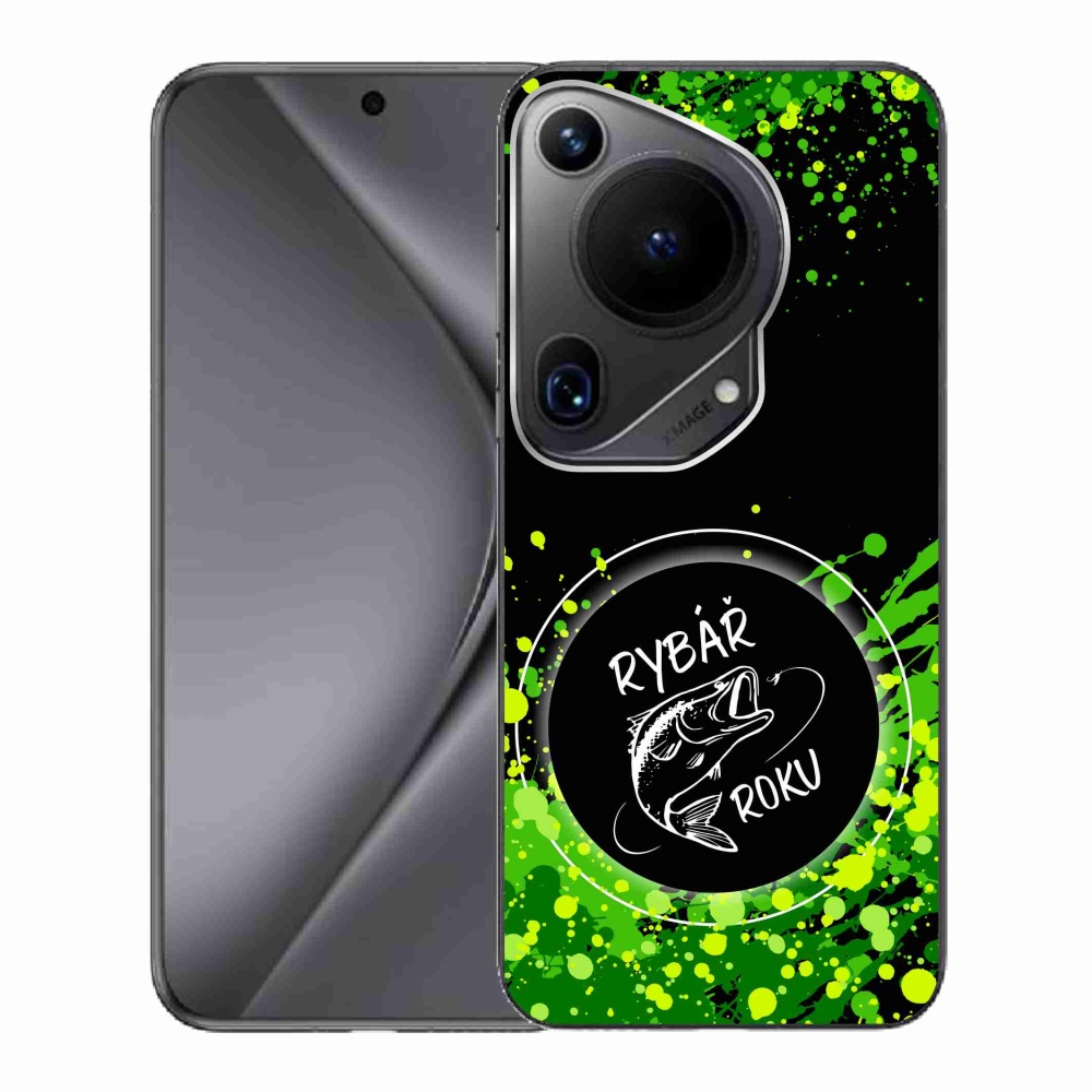 Gél borító mmCase a Huawei Pura 70 Ultra számára - az év horgásza fekete háttérrel