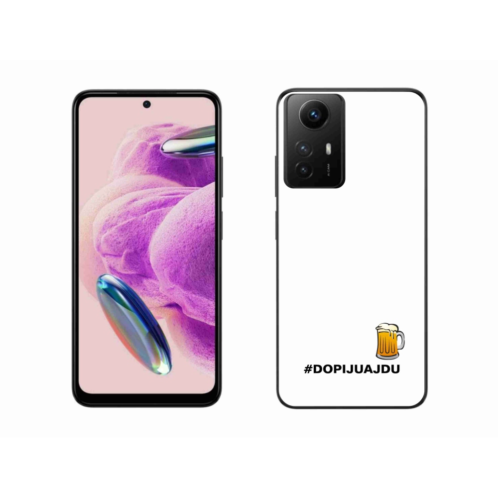 Gél borító mmCase a Xiaomi Redmi Note 12S-hez - sör motívum 1 fehér háttérrel