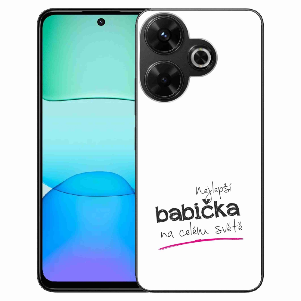 Gél borító mmCase a Xiaomi Redmi 13 4G/Poco M6 4G - legjobb nagymama 4 fehér háttérrel