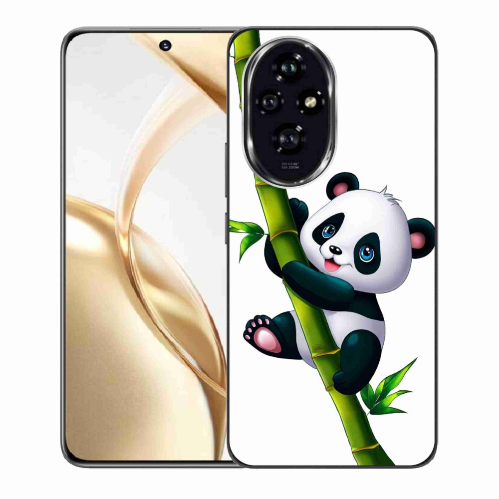 Zselés borítás mmCase a Honor 200 5G számára - bambuszon lévő panda